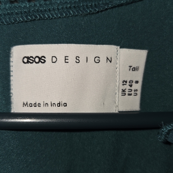 Asos Design Elegant Teal Dress - Picture 5 of 6